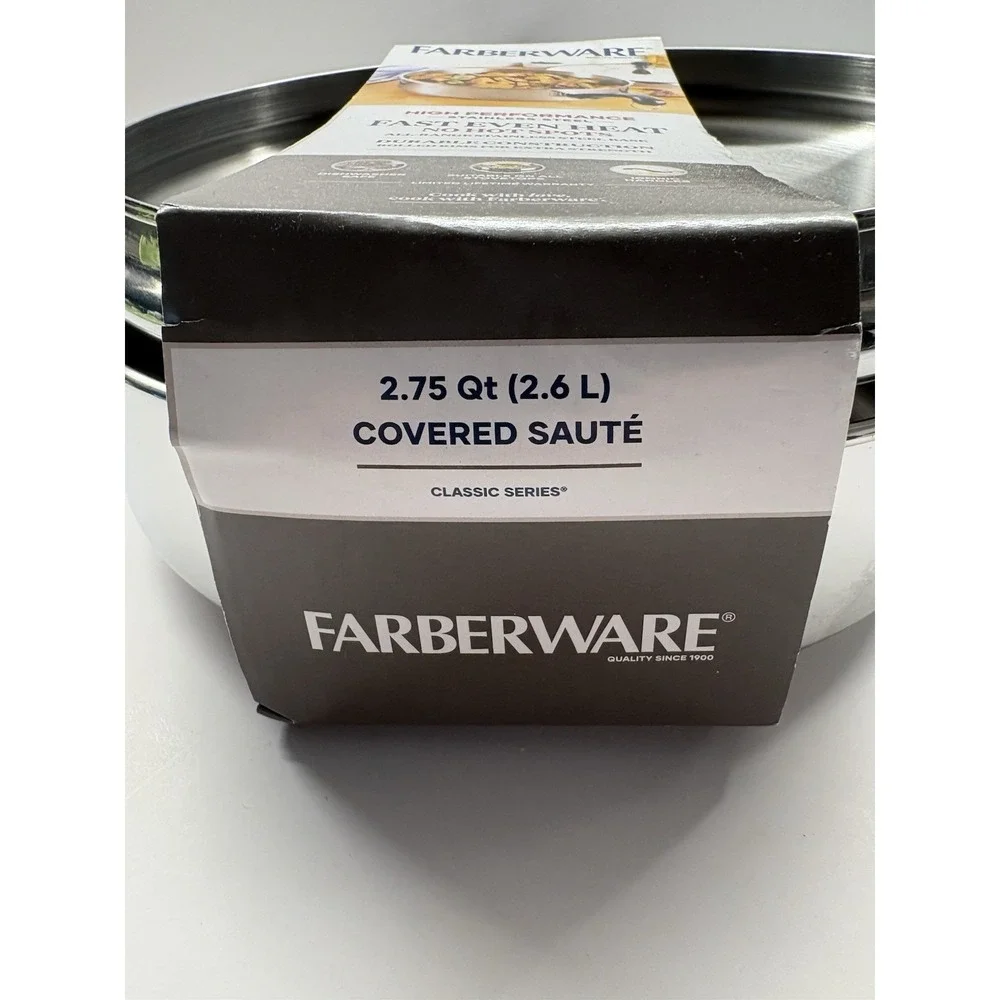 Farberware 2.75 Qt Covered Sauté Pan & Lid High Performance Stainless Steel